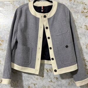Tommy hilfiger Women's Gray and Cream Jacket